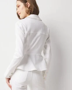 Denim Peplum Jacket*White House Black Market Fashion