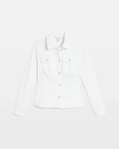 Denim Peplum Jacket*White House Black Market Fashion