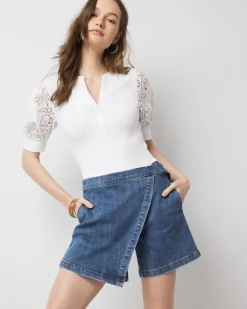 Denim Skort*White House Black Market New