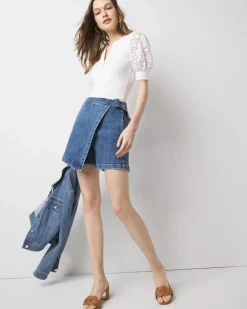 Denim Skort*White House Black Market New