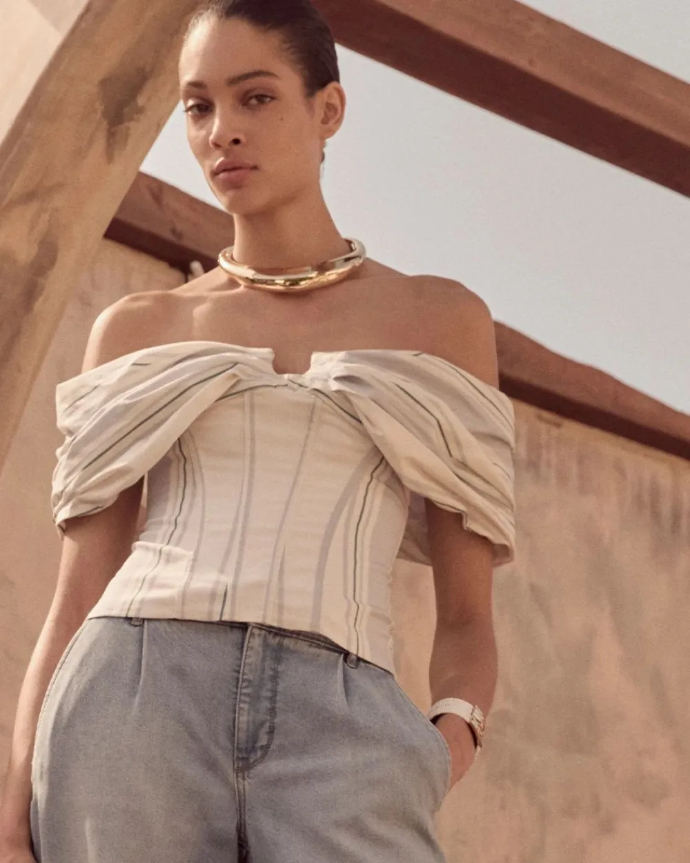 Drama Sleeve Bustier*White House Black Market Best