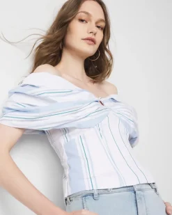 Drama Sleeve Bustier*White House Black Market Best