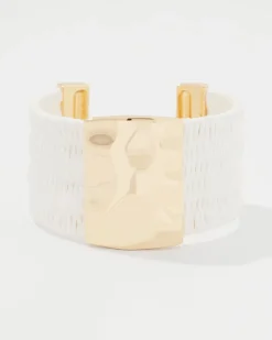 Ecru Raffia + Gold Cuff*White House Black Market New