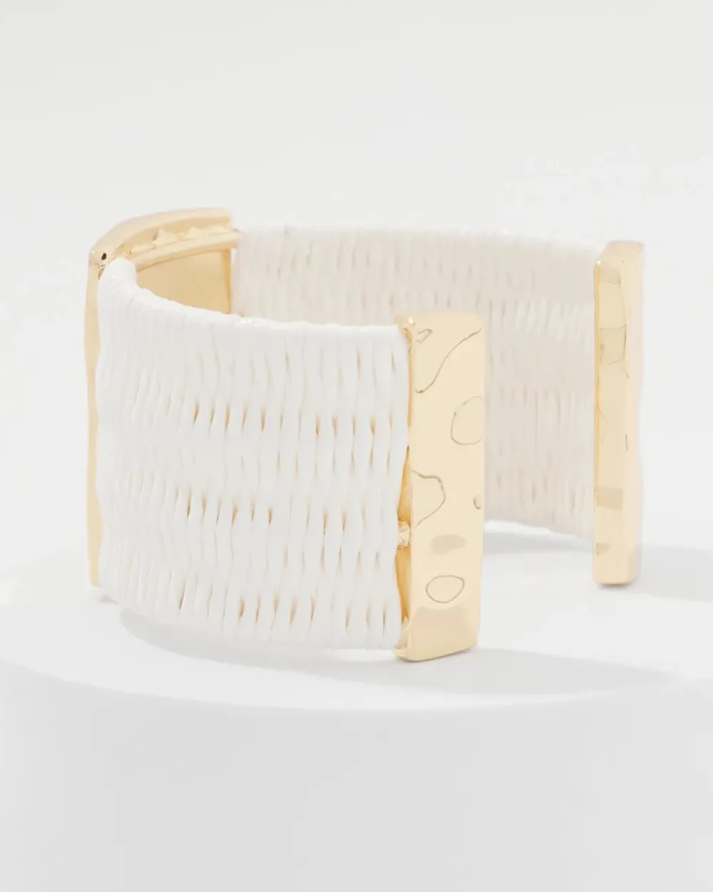 Ecru Raffia + Gold Cuff*White House Black Market New
