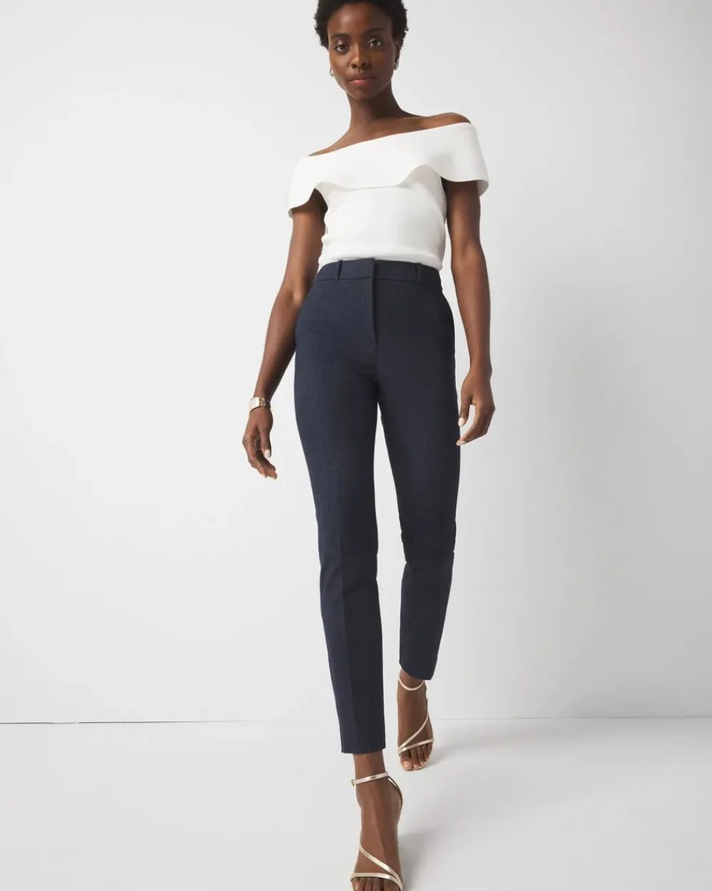 Elle Slim Denim-Look Ankle Pant*White House Black Market Online