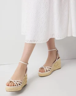 Embroidered Raffia Wedge*White House Black Market Online