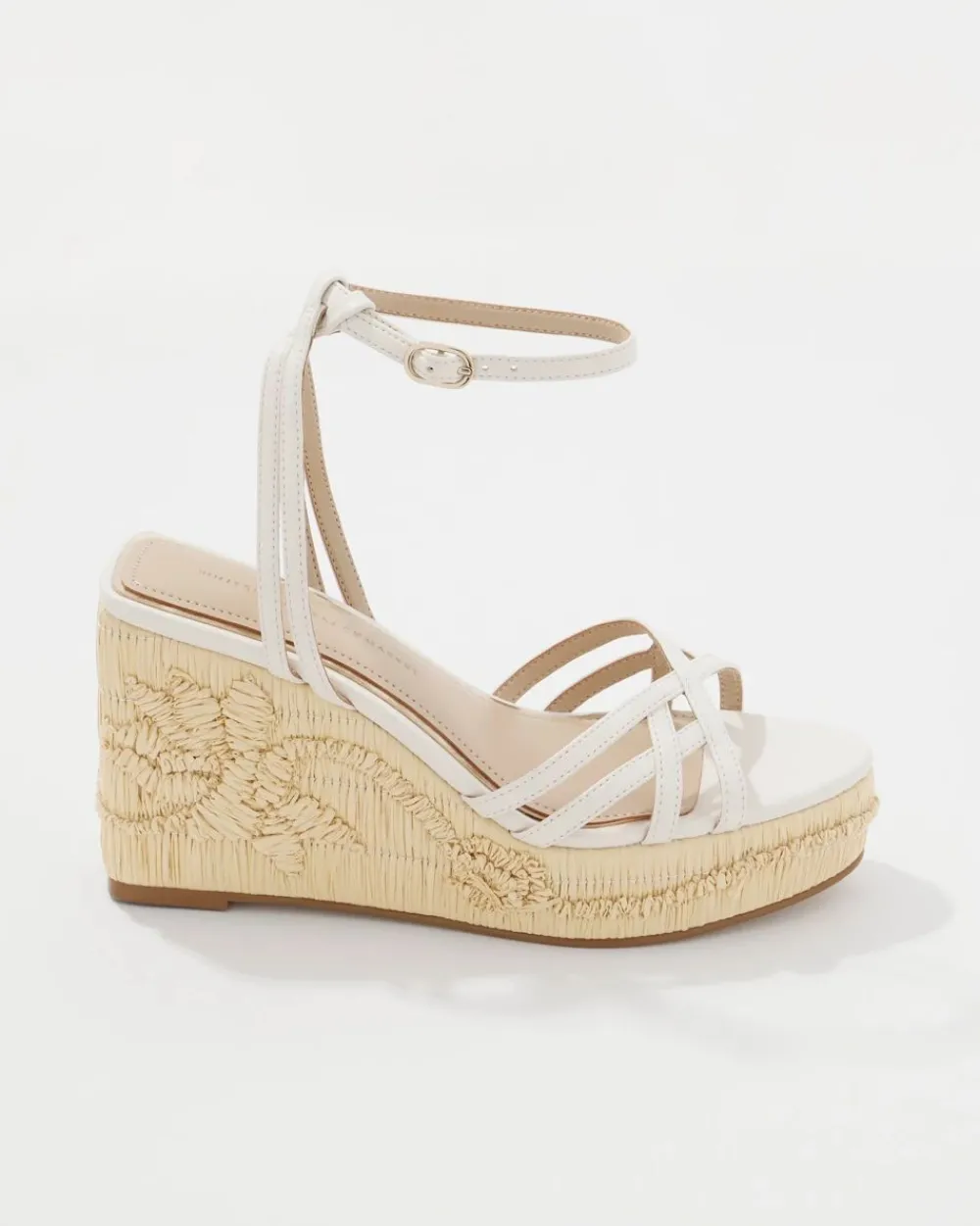 Embroidered Raffia Wedge*White House Black Market Online