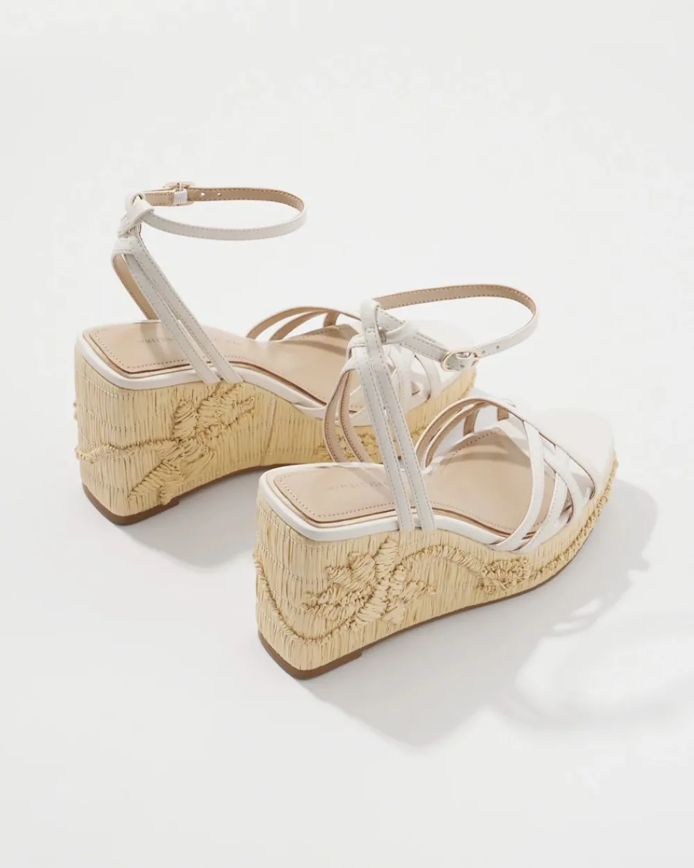Embroidered Raffia Wedge*White House Black Market Online