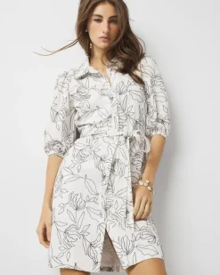 Embroidered Shirt Dress*White House Black Market Outlet