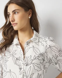 Embroidered Shirt Dress*White House Black Market Outlet