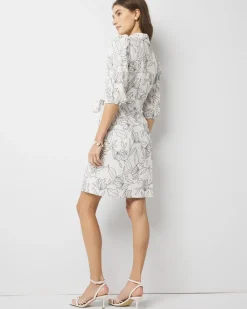 Embroidered Shirt Dress*White House Black Market Outlet