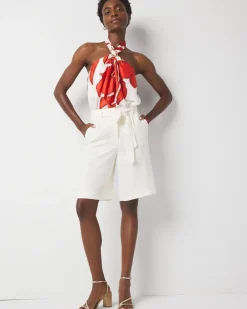 Extra High-Rise Belted Bermuda Short*White House Black Market New