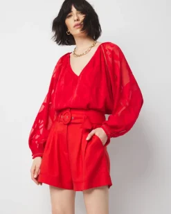 Extra High-Rise Belted Shorts*White House Black Market Fashion