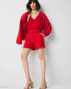 Extra High-Rise Belted Shorts*White House Black Market Fashion