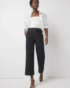 Extra High-Rise Belted Wide Leg Cropped Jean*White House Black Market Fashion