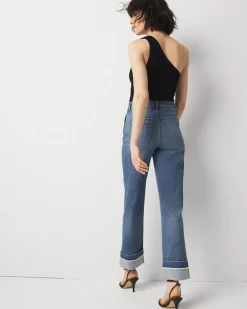 Extra High-Rise Cuffed Relaxed Straight Jean*White House Black Market New