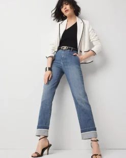 Extra High-Rise Cuffed Relaxed Straight Jean*White House Black Market New