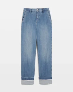 Extra High-Rise Cuffed Relaxed Straight Jean*White House Black Market New