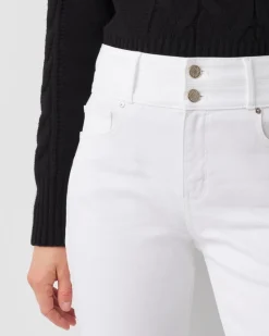 Extra High-Rise Double Waistband Straight Ankle Jeans*White House Black Market Sale