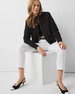 Extra High-Rise Double Waistband Straight Ankle Jeans*White House Black Market Sale
