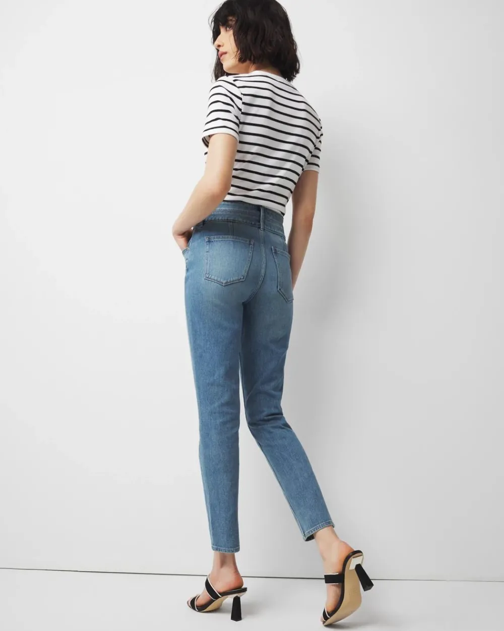 Extra High-Rise Double Waistband Slim Ankle Jeans*White House Black Market Discount