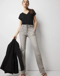 Extra High-Rise Novelty Button Bootcut Jeans*White House Black Market Best