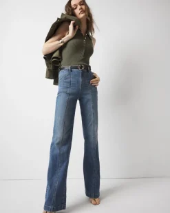 Extra High-Rise Novelty Pocket Trouser Jean*White House Black Market Best