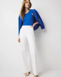 Extra High-Rise Novelty Waist Wide Leg Jean*White House Black Market Fashion