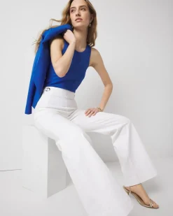 Extra High-Rise Novelty Waist Wide Leg Jean*White House Black Market Fashion