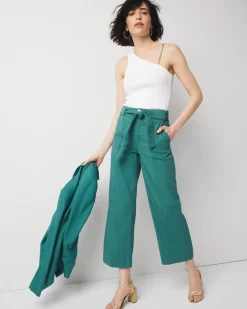 Extra High-Rise Pret Belted Wide Leg Cropped Pant*White House Black Market Sale