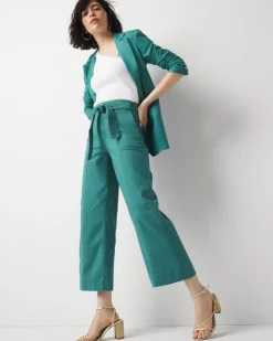 Extra High-Rise Pret Belted Wide Leg Cropped Pant*White House Black Market Sale