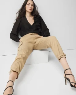 Extra High-Rise Pret Cargo Tapered Ankle Pant*White House Black Market Outlet