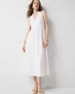 Eyelet Halter Midi Dress*White House Black Market Sale