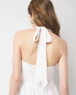 Eyelet Halter Midi Dress*White House Black Market Sale
