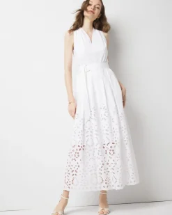 Eyelet Hem Midi Dress*White House Black Market Discount