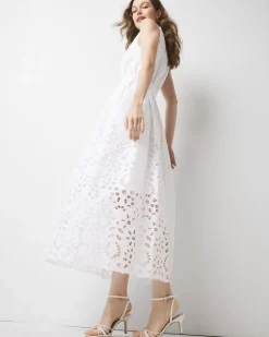 Eyelet Hem Midi Dress*White House Black Market Discount