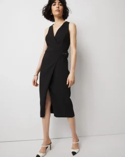 Faux Wrap Sheath Dress*White House Black Market Fashion