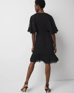 Flounce + Floral Burnout Dress*White House Black Market Outlet