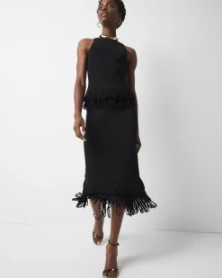 Fringe Hem Pencil Skirt*White House Black Market Online