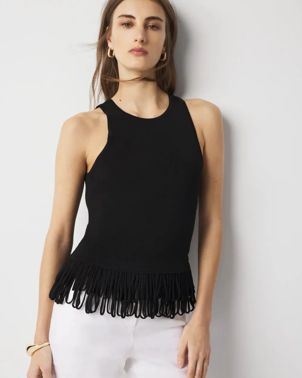 Fringe Hem Sweater Tank*White House Black Market Discount