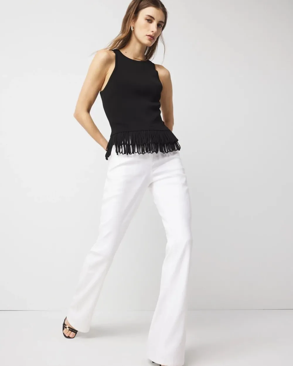 Fringe Hem Sweater Tank*White House Black Market Discount