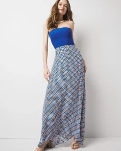 Geo Print A-Line Maxi Skirt*White House Black Market Outlet