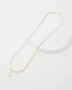 Gold + Pearl Convertible Pendant*White House Black Market Discount