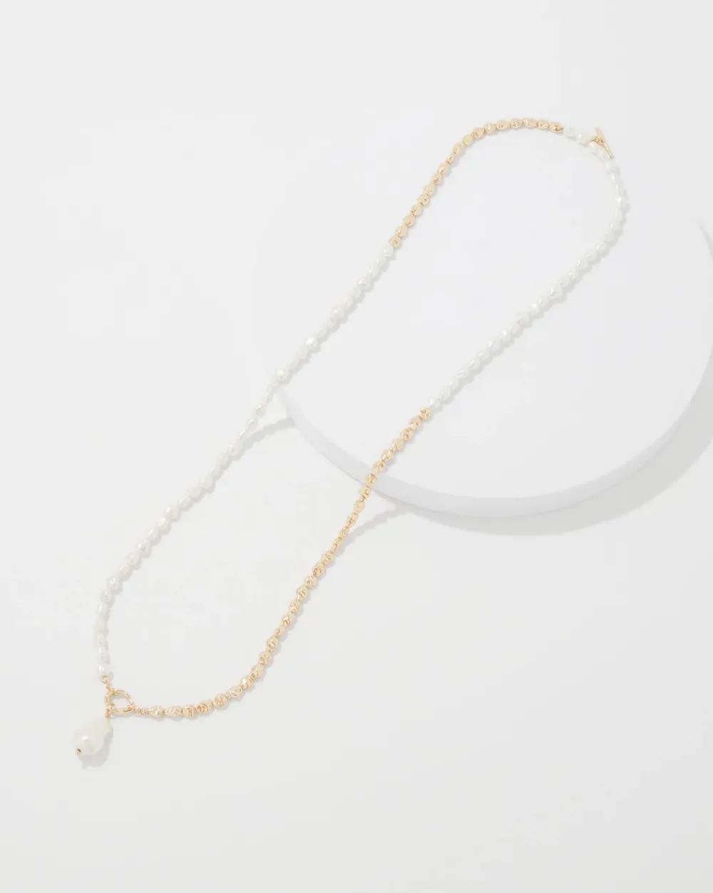 Gold + Pearl Convertible Pendant*White House Black Market Discount