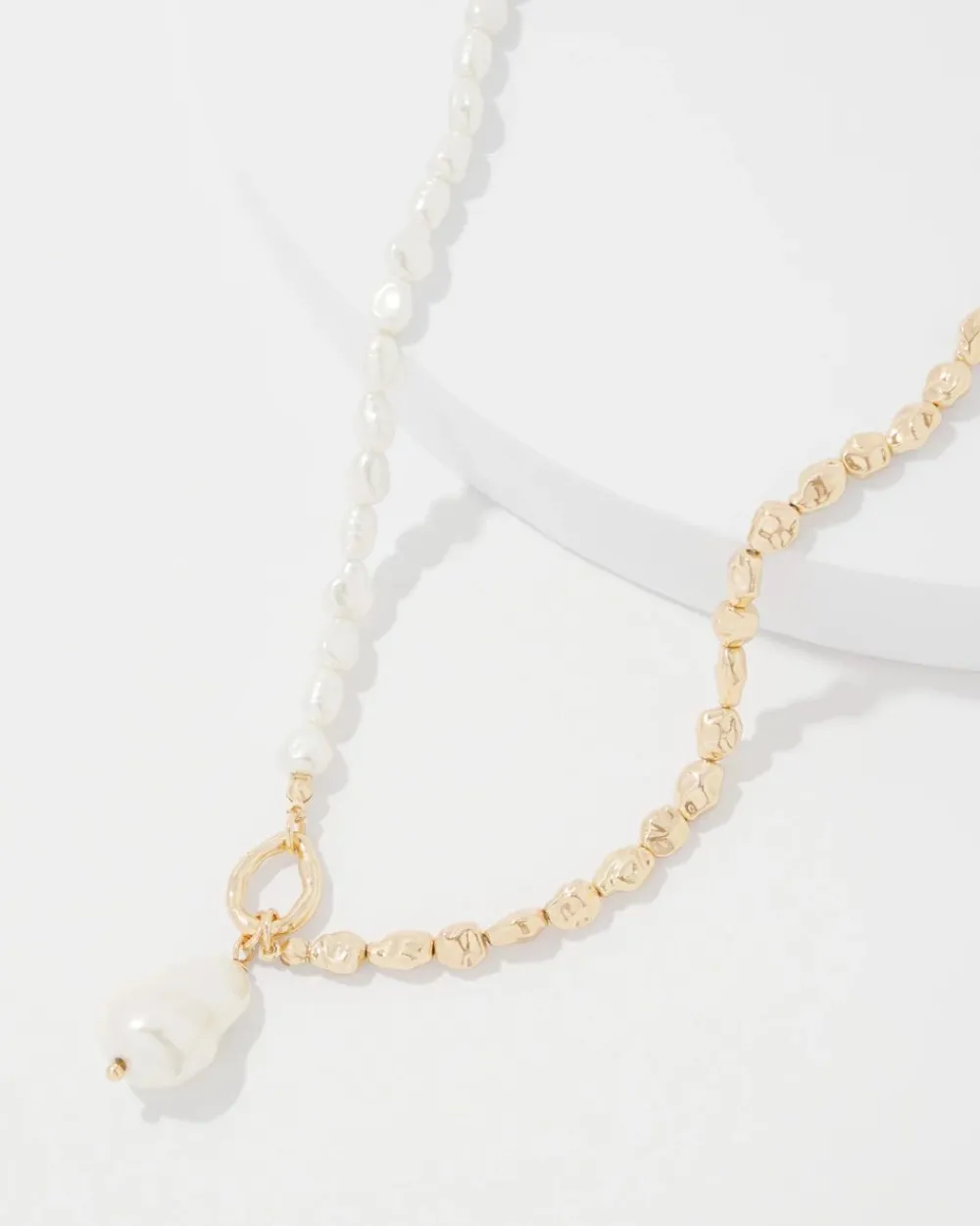 Gold + Pearl Convertible Pendant*White House Black Market Discount