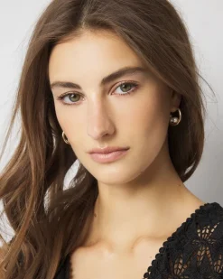 Gold + Pearl Hoop Earrings*White House Black Market Best
