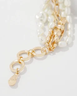 Gold + Pearl Multiple Strand Bracelet*White House Black Market Sale