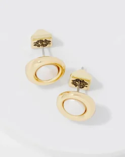 Gold + Pearl Stud Earrings*White House Black Market Online