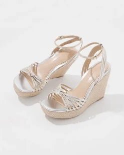 Gold + Silver High Heel Wedge*White House Black Market Sale