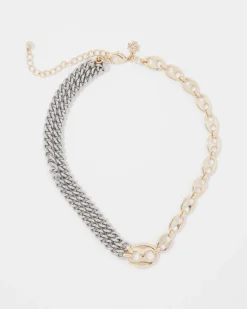 Gold + Silver Mariner Links Necklace*White House Black Market Discount